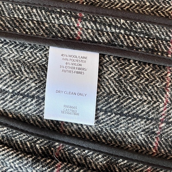 Treasure & Bond Plaid Double-breasted Blazer S Windowpane Herringbone - Picture 13 of 15